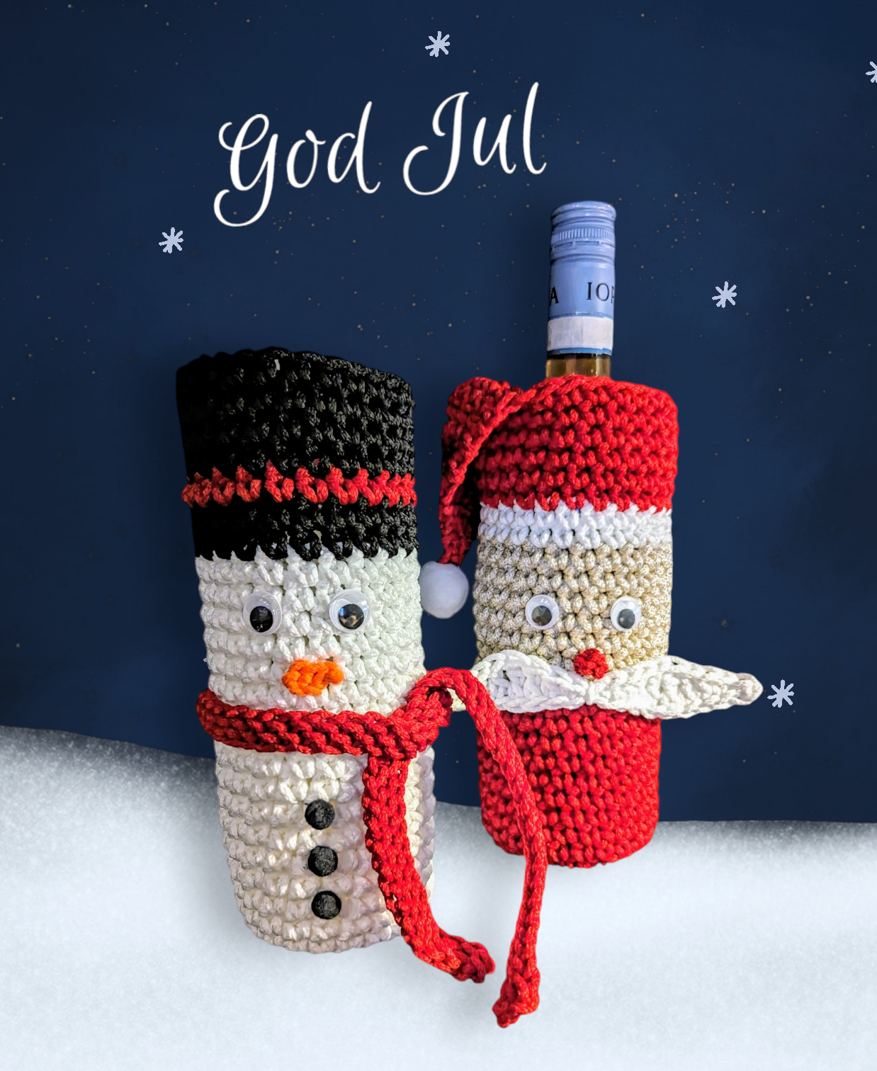 Material pakke Vin/ Flaske pynt til Jul
