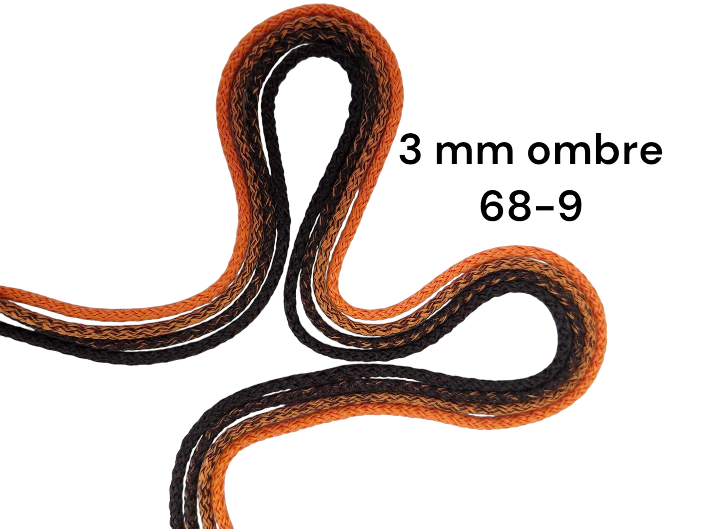 Hekletråd Ombre 3mm (4 farger)
