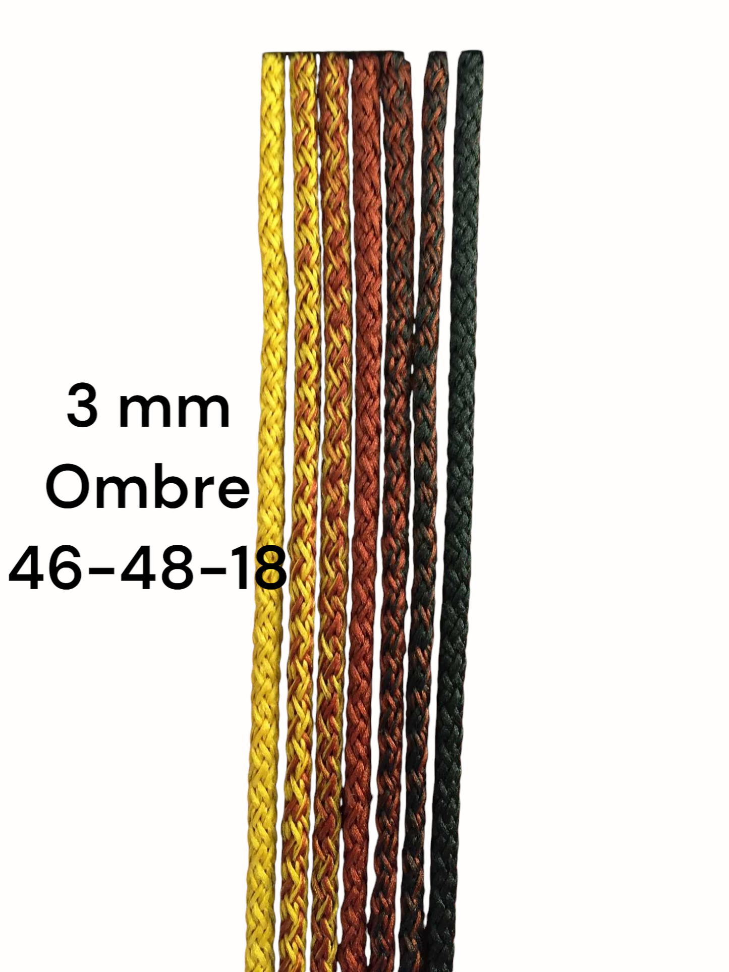 Hekletråd Ombre 3mm (4 farger)