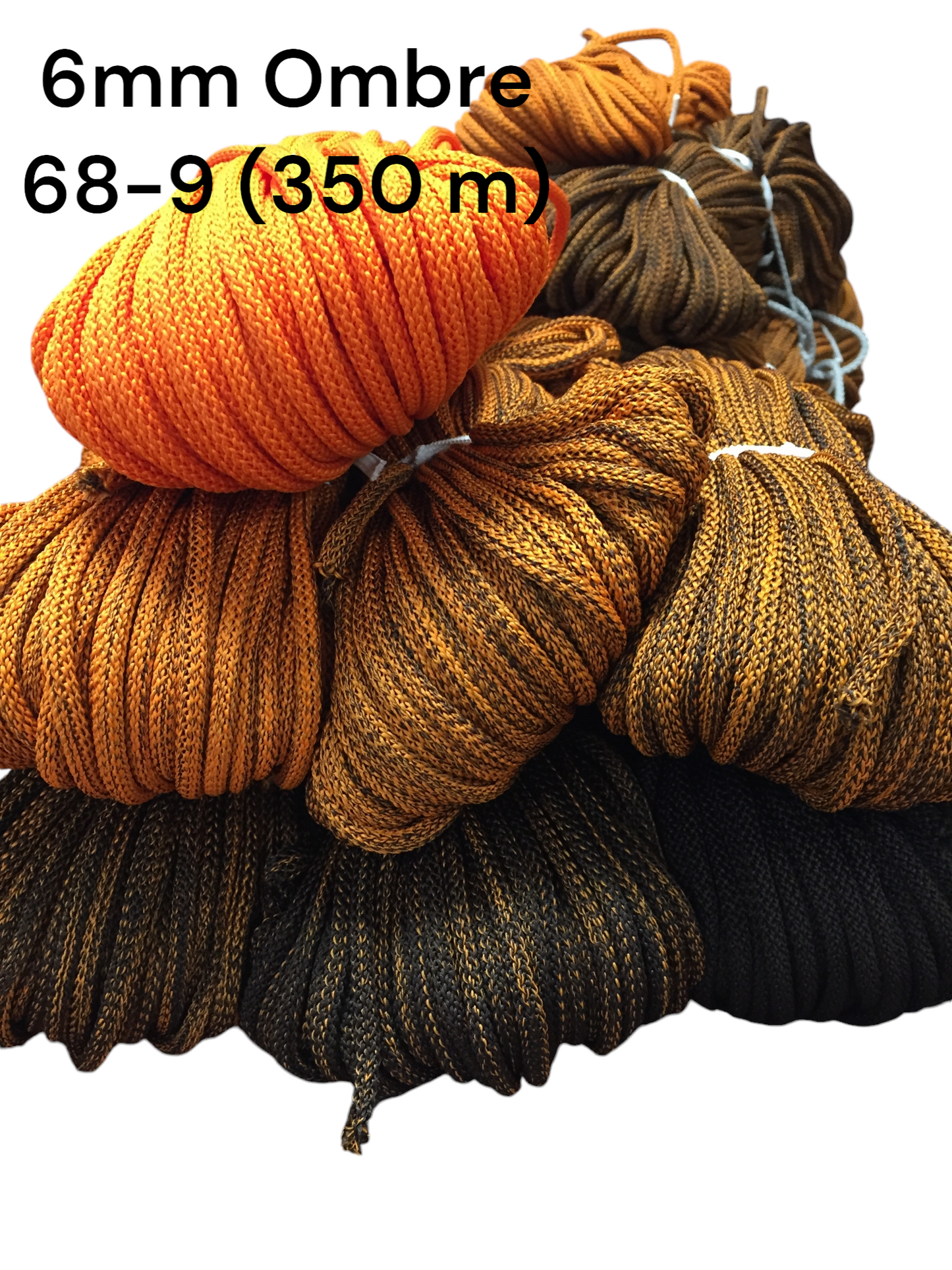 Hekletråd Ombre 6mm(7 farger)