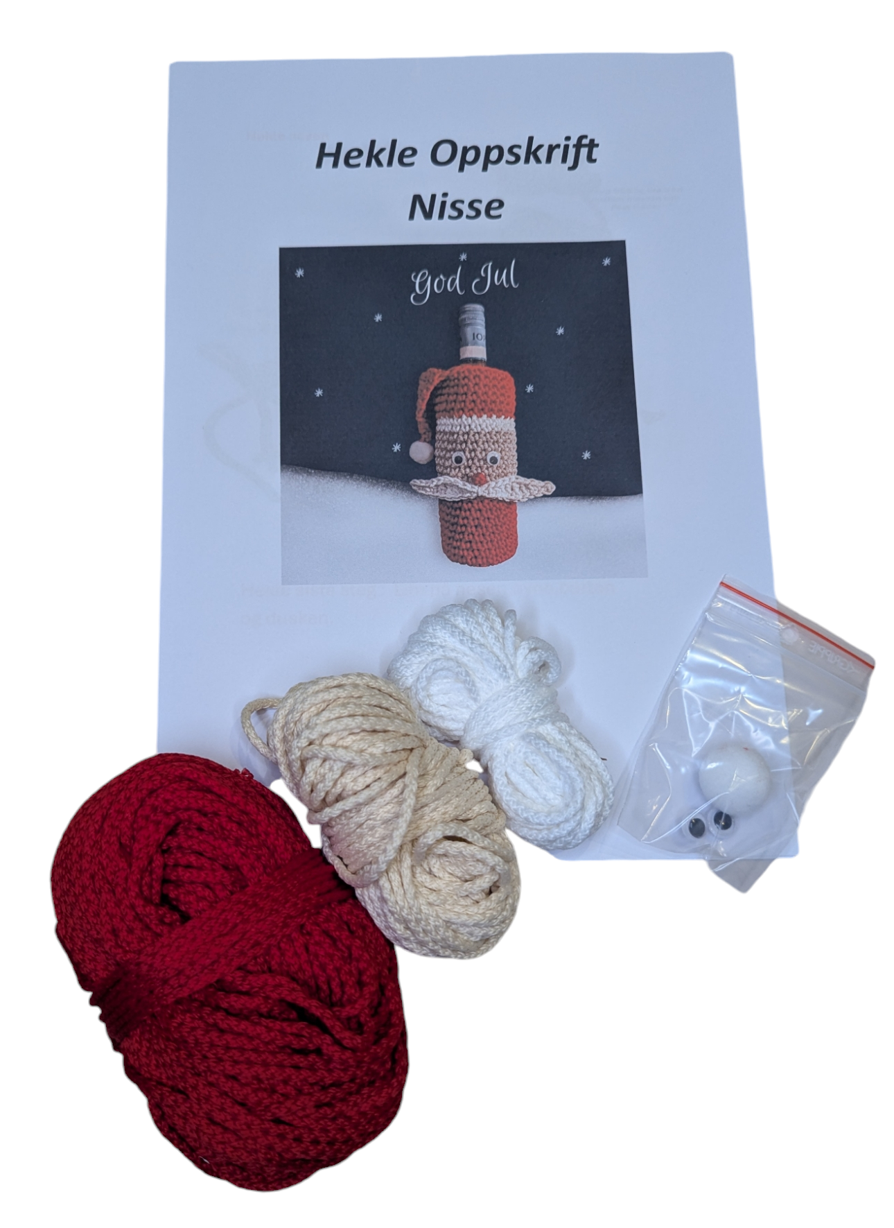 Material pakke Vin/ Flaske pynt til Jul