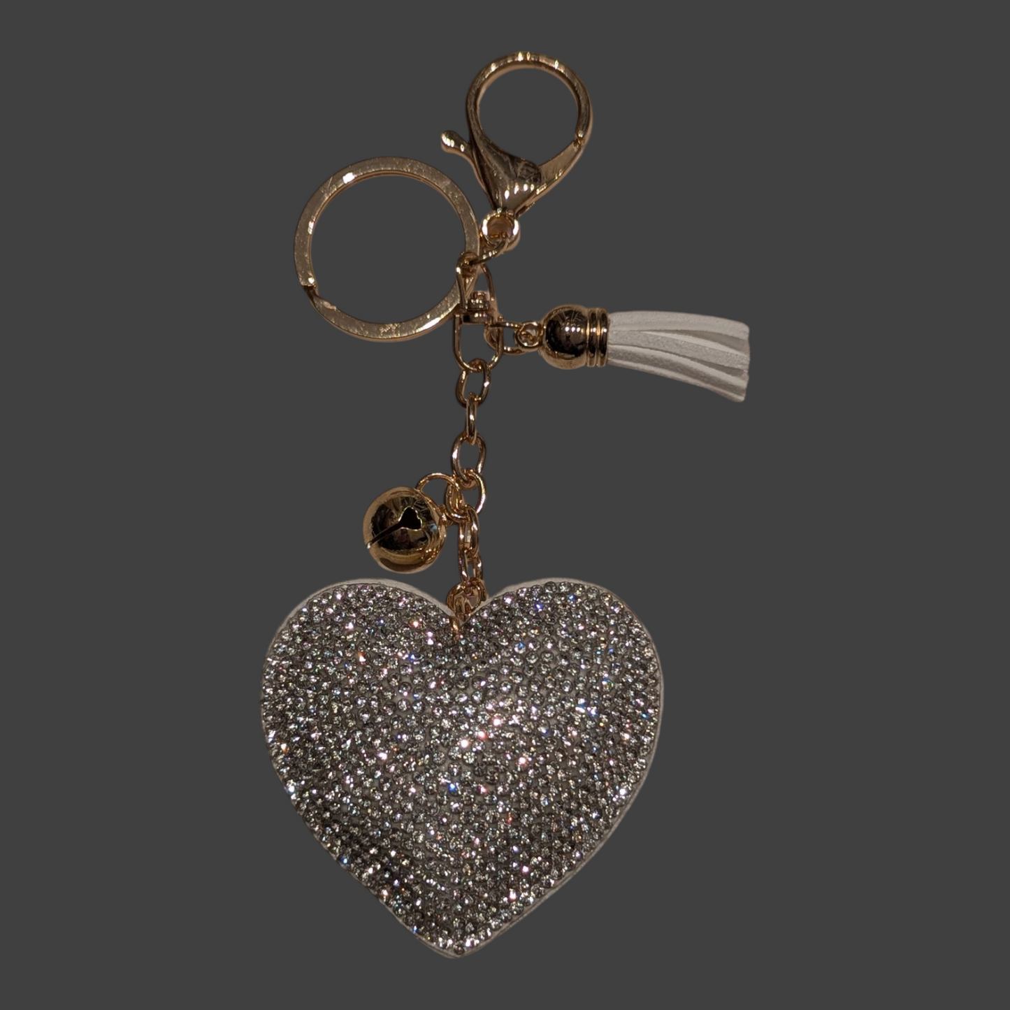 Søtt hjerte med rhinestones