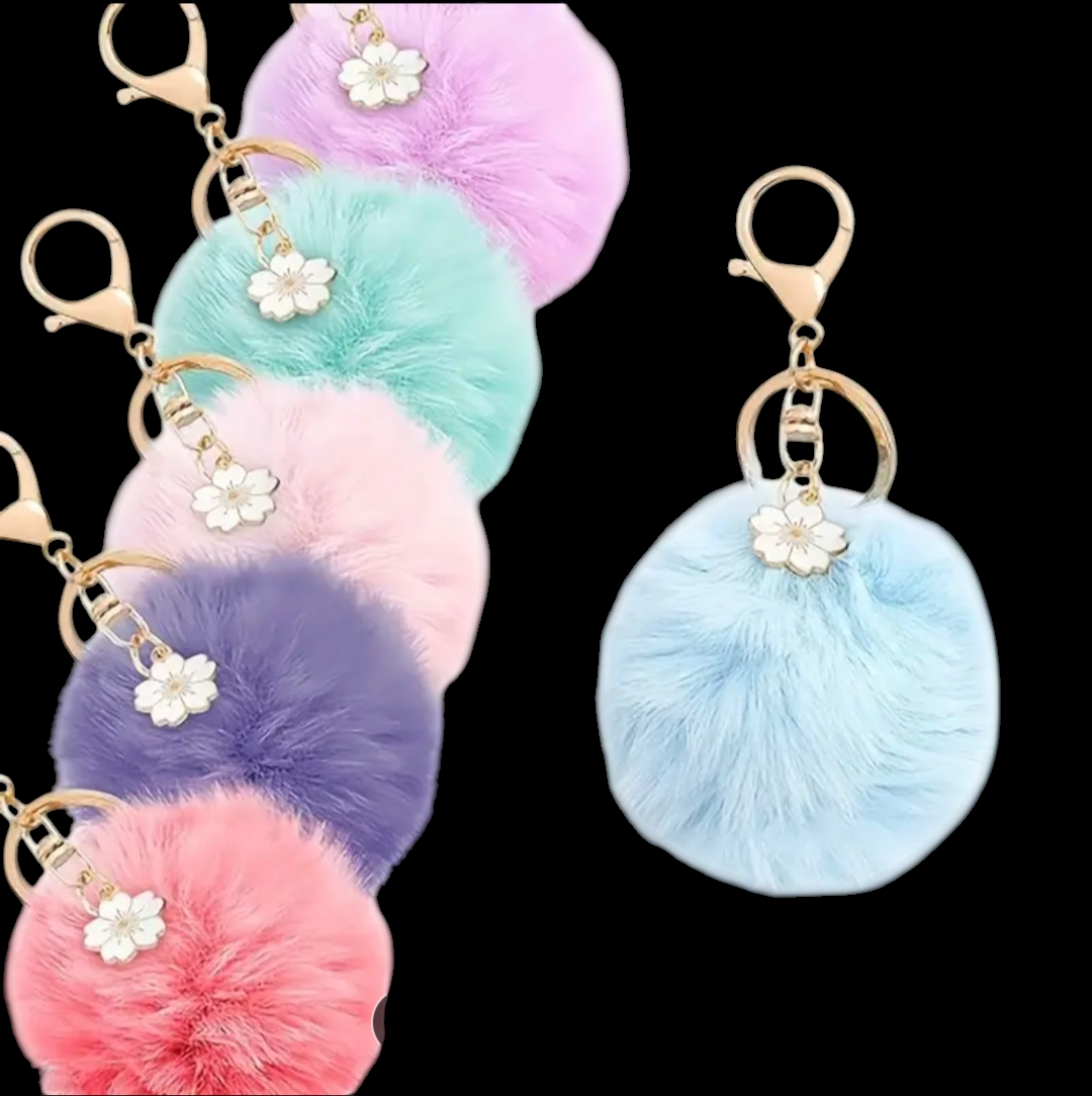 Nøkkelring pom-pom