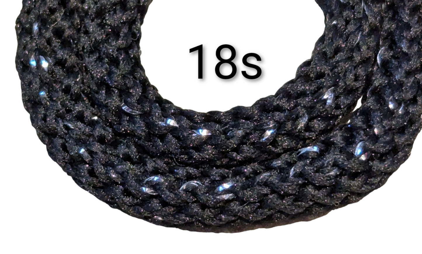 Hekletråd med Glitter 6mm